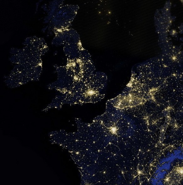 夜晚卫星图 城市之光你的家乡够亮吗